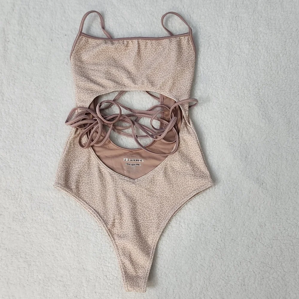New!Frankie's Bikinis Alice Terry‎ Wrap One Piece Swimsuit